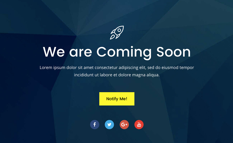 coming soon landing page template images