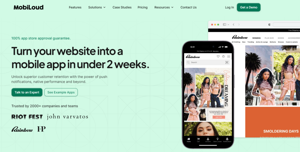 instant apps with Mobiloud