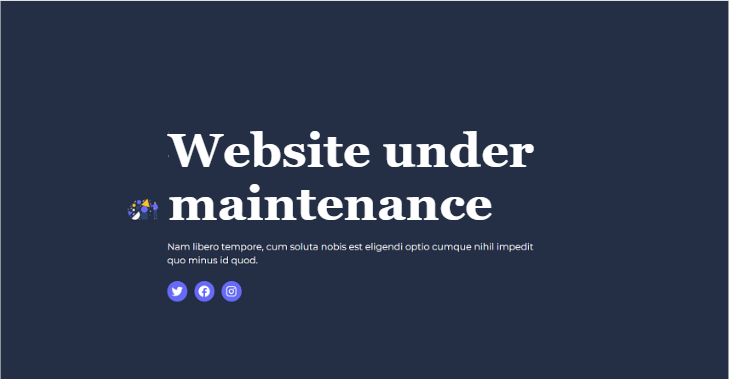 website templates to notify visitors of maintenance